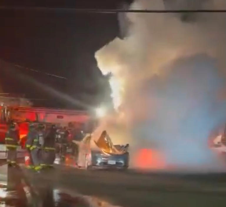 NYC mob pummels couple, sets vehicle on fire as violent car meet-up ...