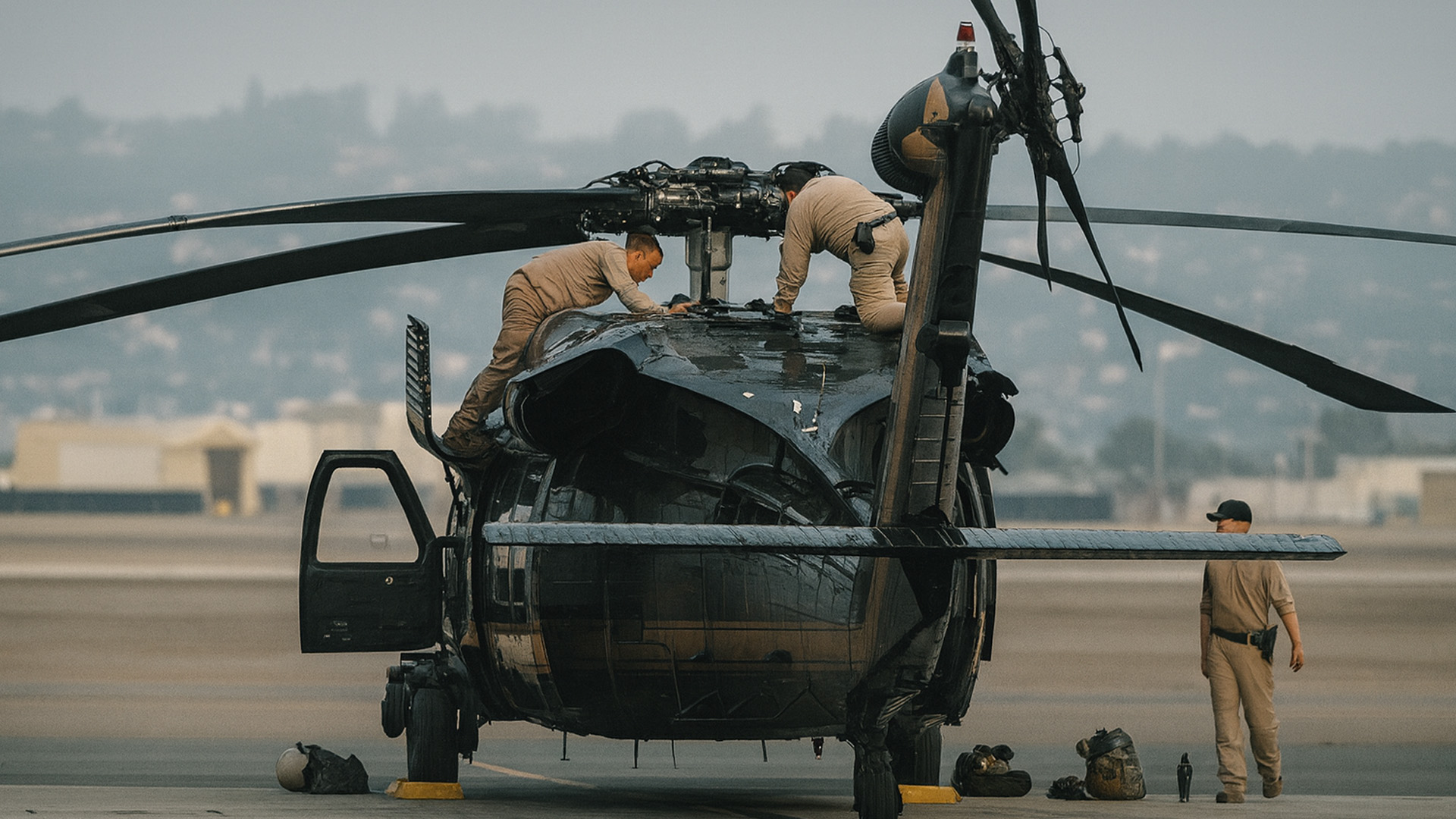 AMO Crews Conduct Pre-Flight Safety Inspections
