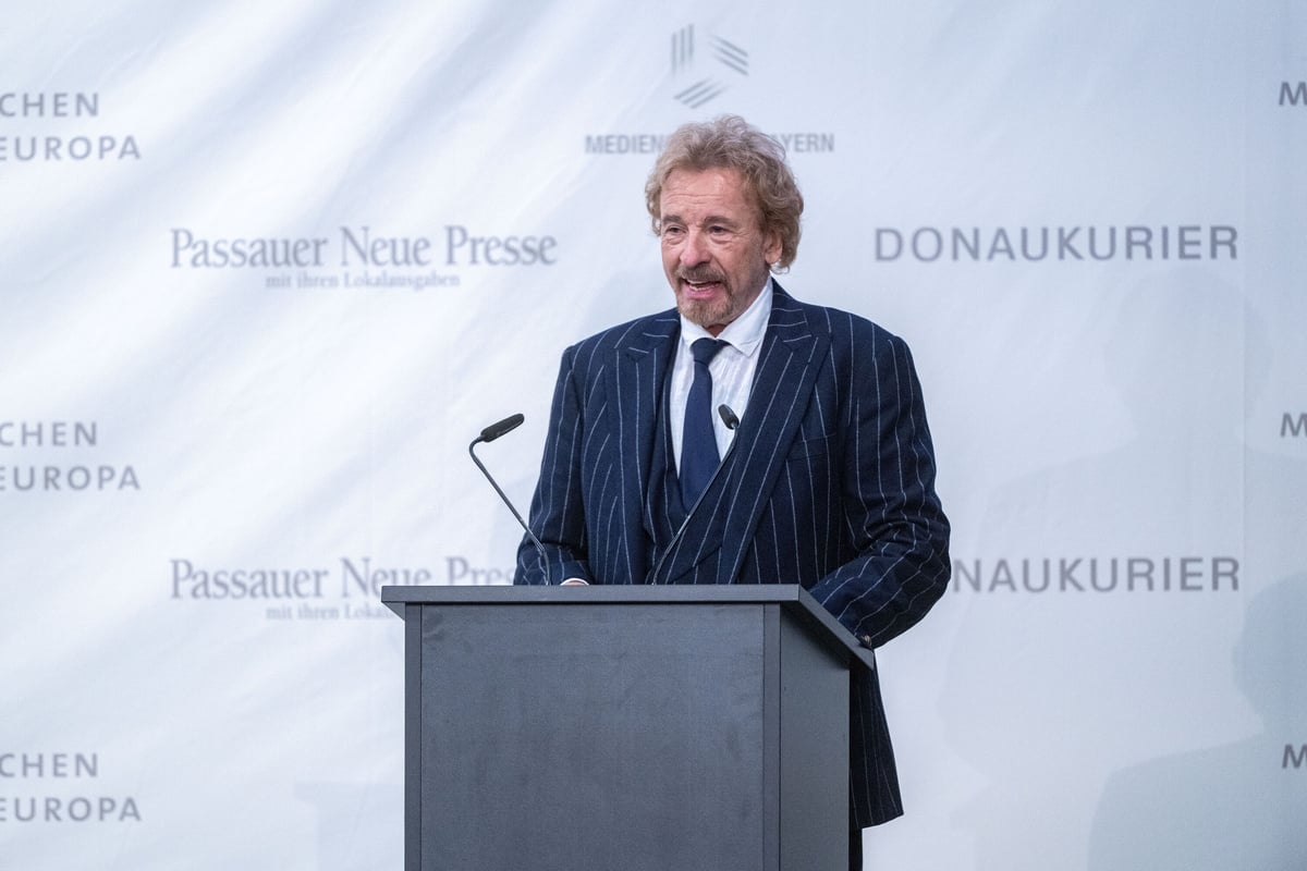 Thomas Gottschalk (75) durfte nochmals eine Rede vor Publikum präsentieren.