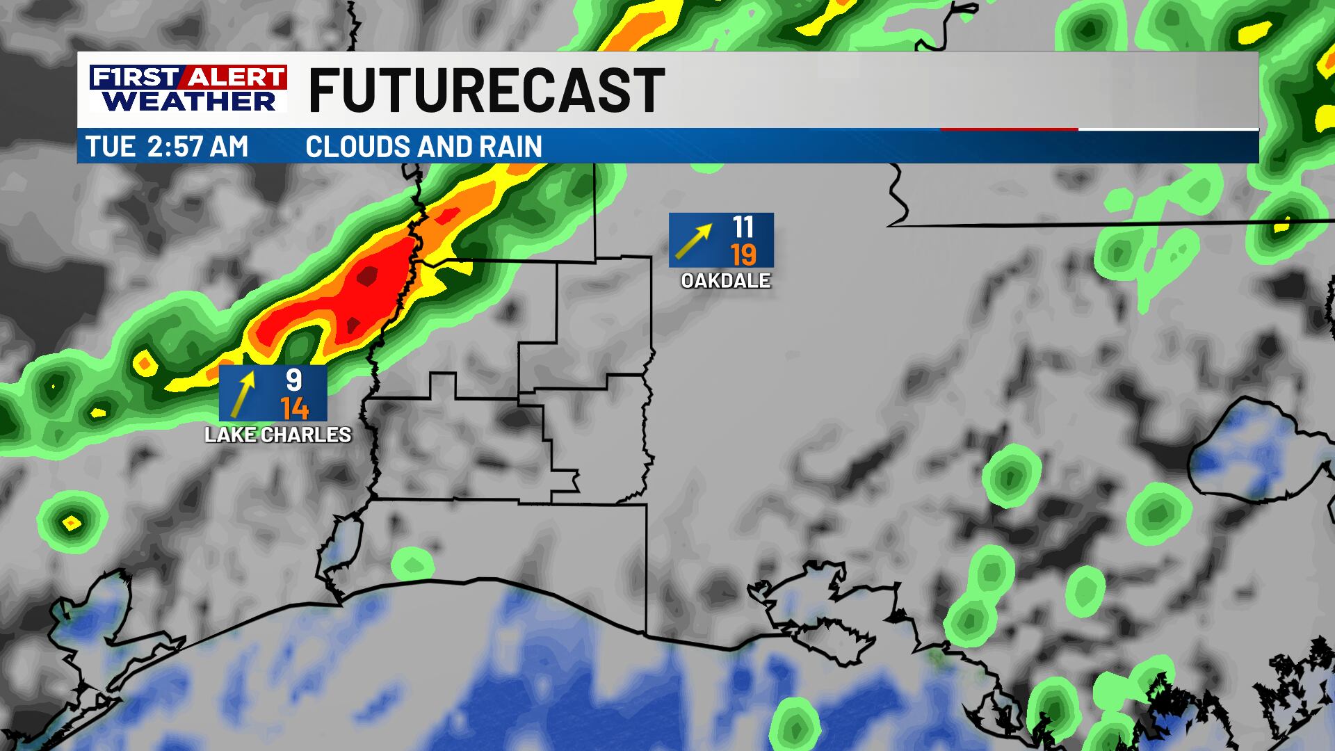 FIRST ALERT FORECAST: Spotty showers return Monday, storms possible ...