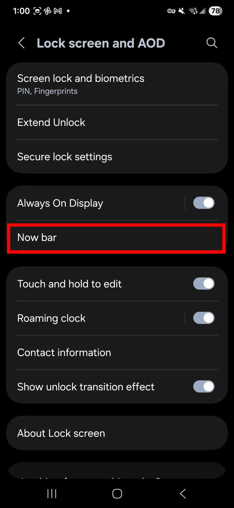 How to make use of your Samsung's Now Bar on the lock screen and AOD