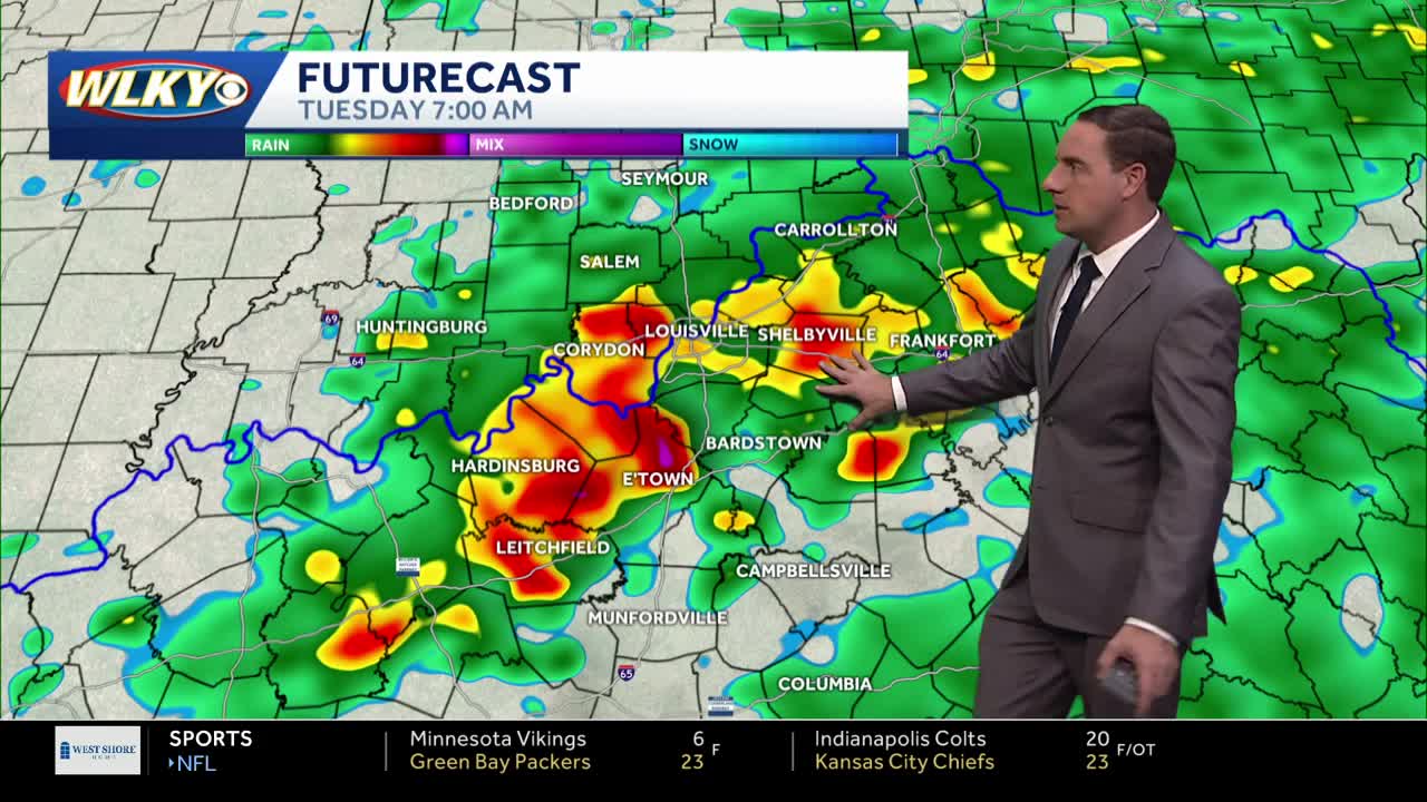 Rain returns Monday night into Tuesday