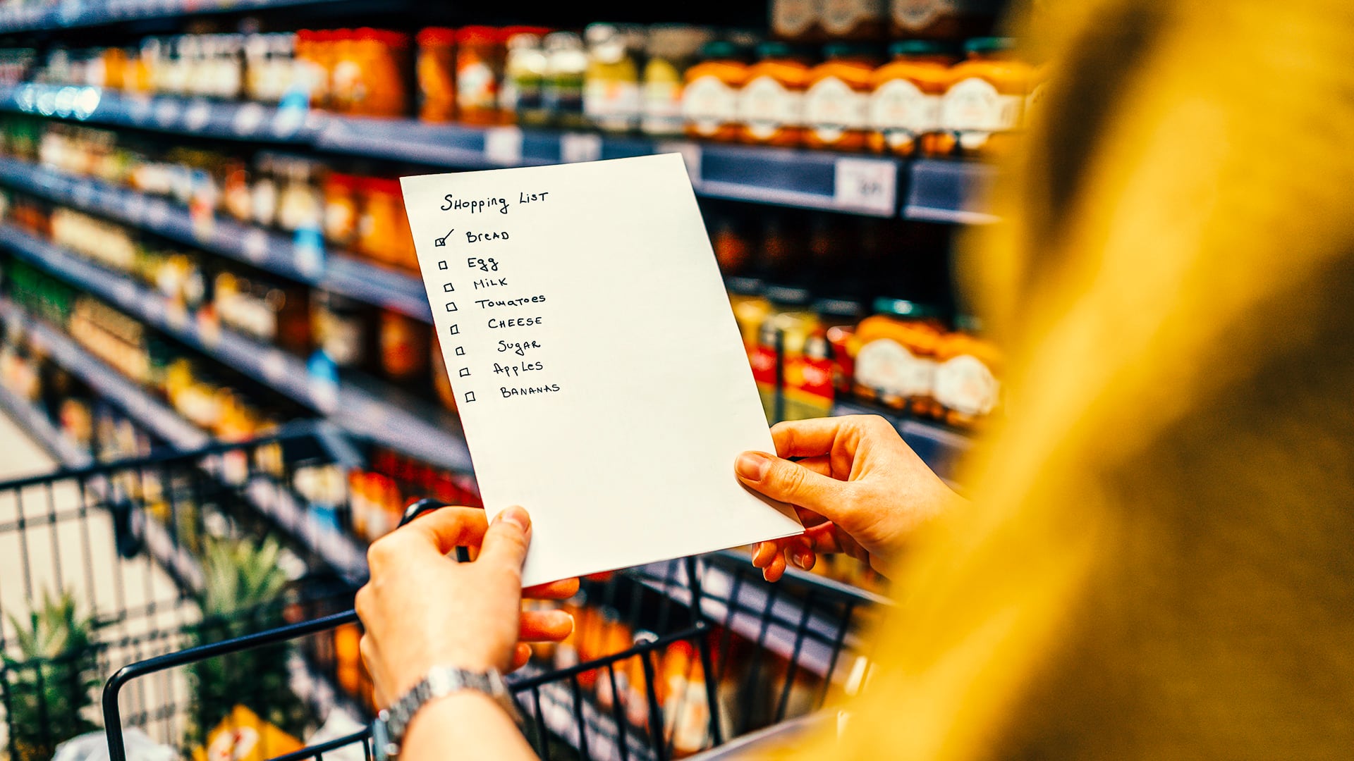 Si escribes la lista de la compra en papel en lugar de usar tu teléfono ...