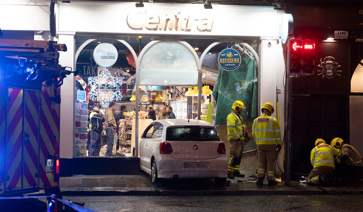 Car crashes through shop window near Temple Bar in Dublin