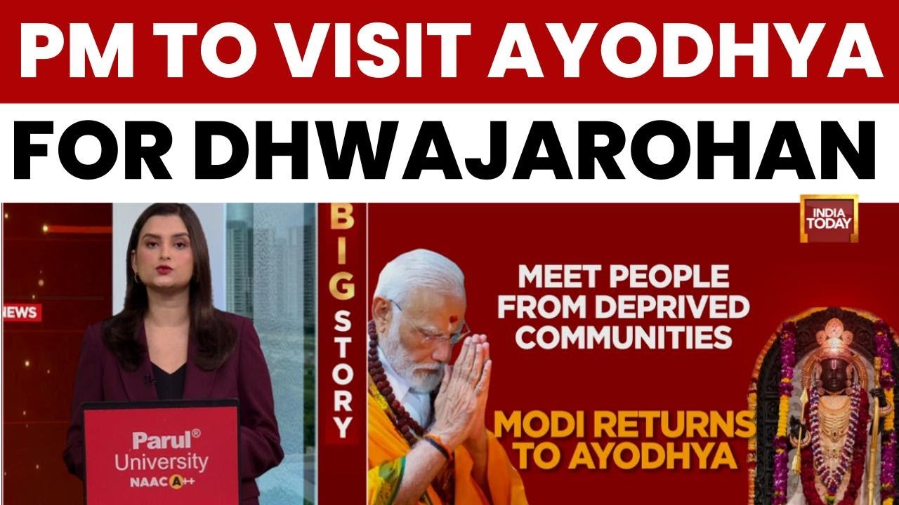 PM Modi in Ayodhya for Ram Temple's Final Ceremony, Dhwaja Rohan on Nov 25