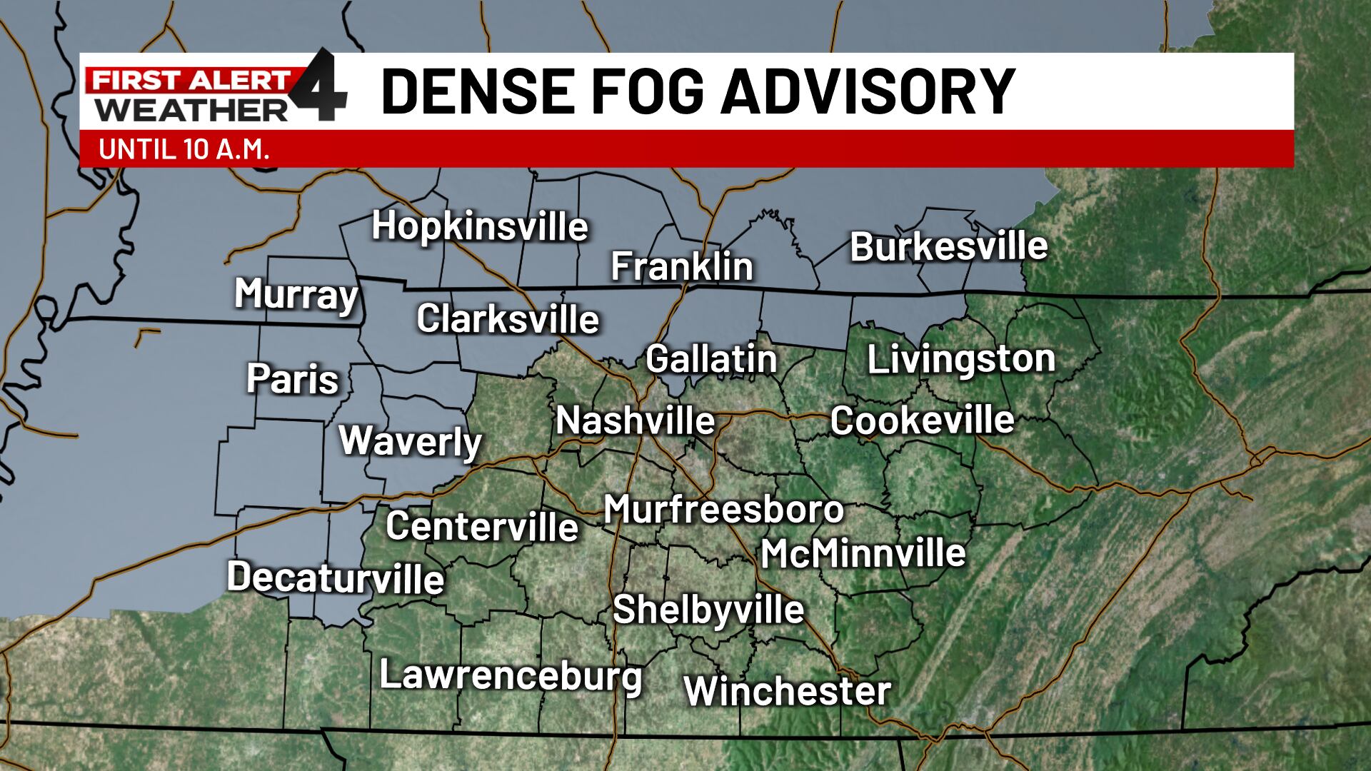 First Alert Weather Day for Dense fog