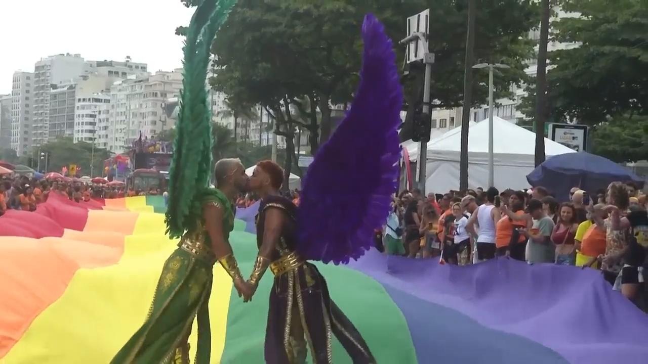 Rio holds annual Pride parade alongside Copacabana boardwalk