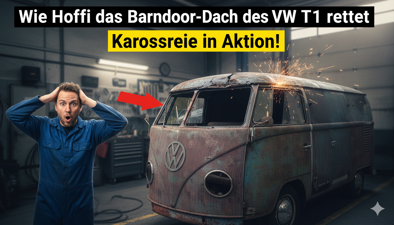 Wie Hoffi das Barndoor-Dach des VW T1 rettet – Karosserie in Aktion!