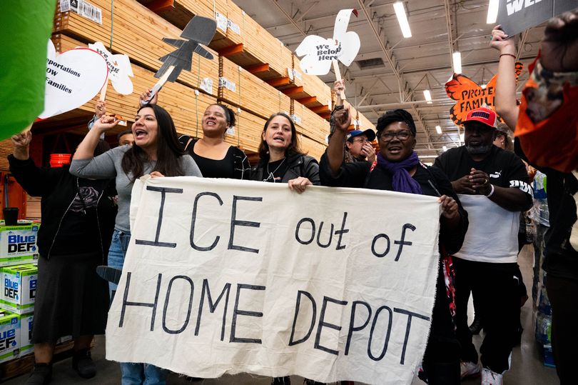 Home Depot ICE protests take wild turn causing massive queues as ...