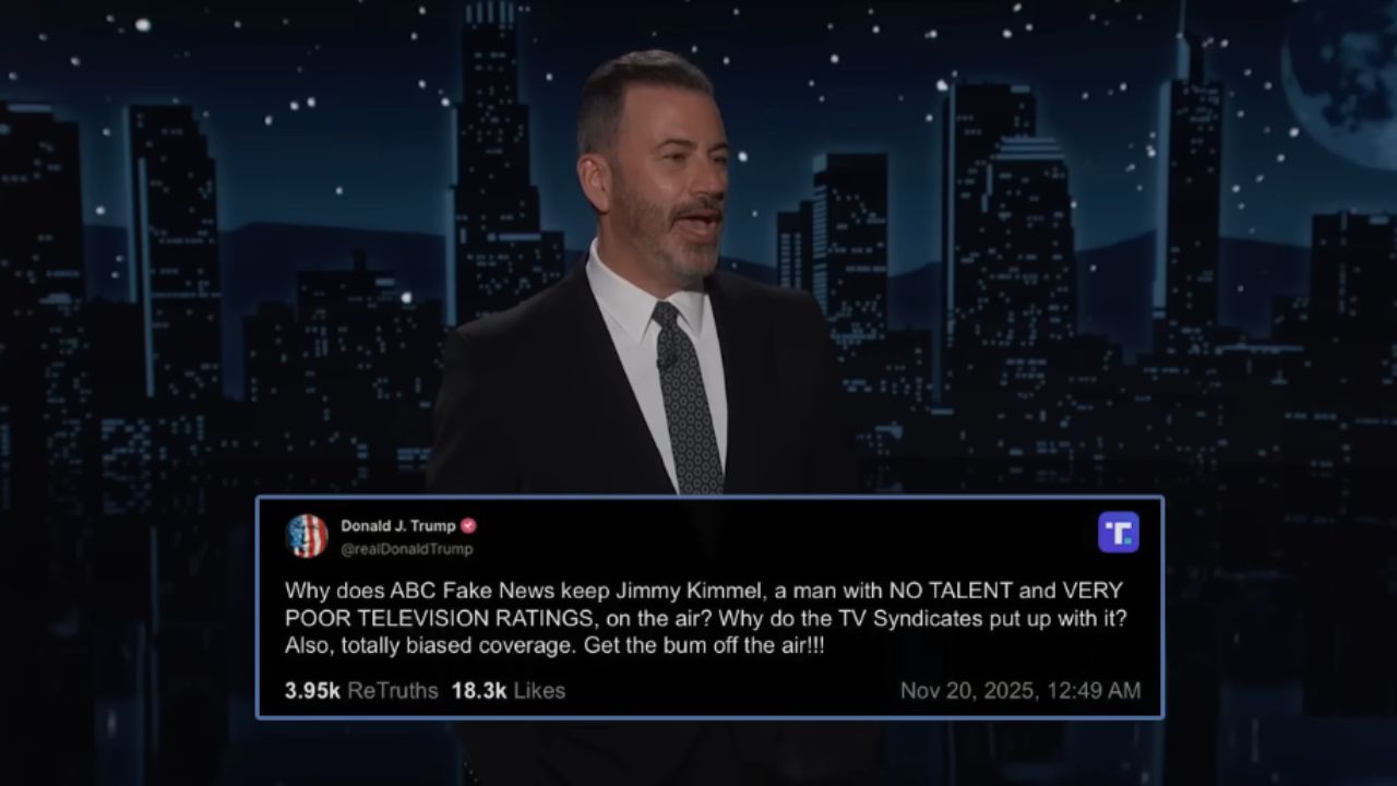 Jimmy Kimmel criticizes Donald Trump after the president once again ...