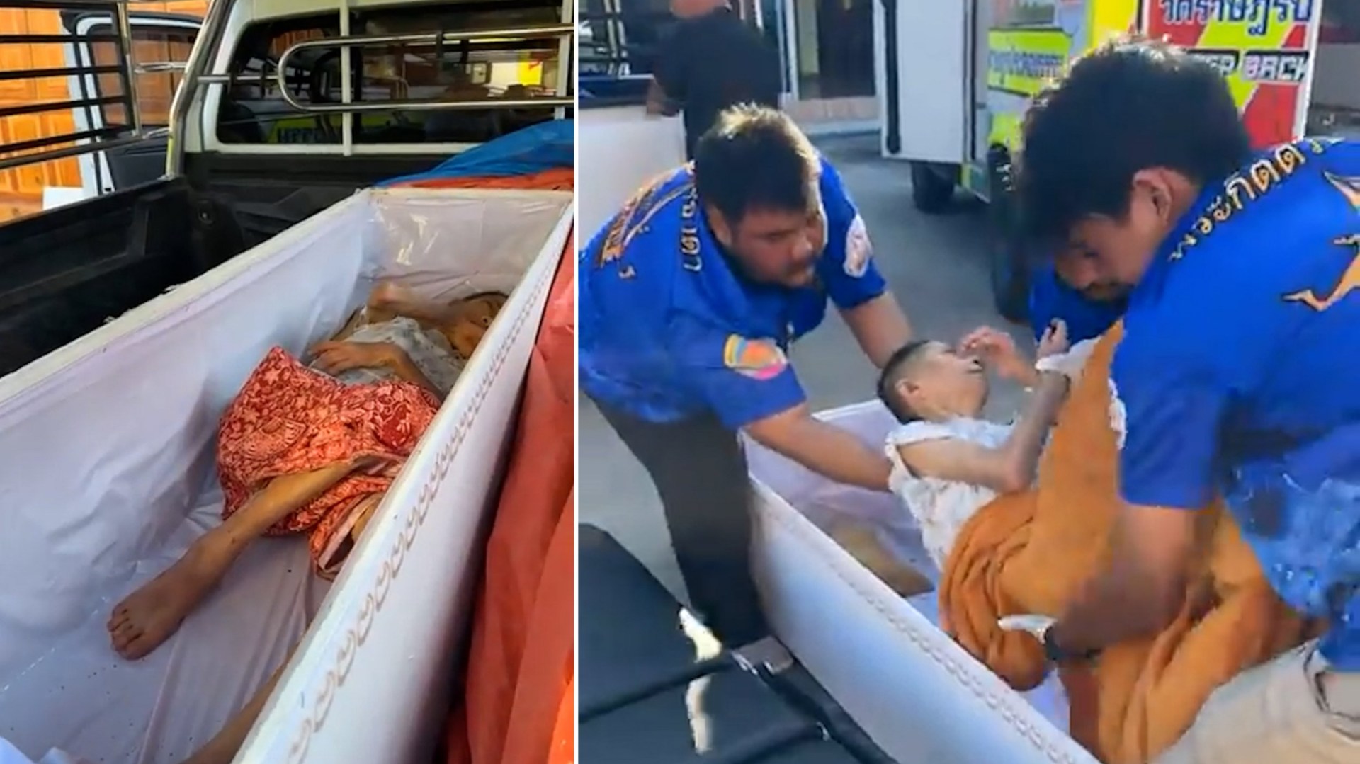 'Dead' grandmother wakes up in coffin
