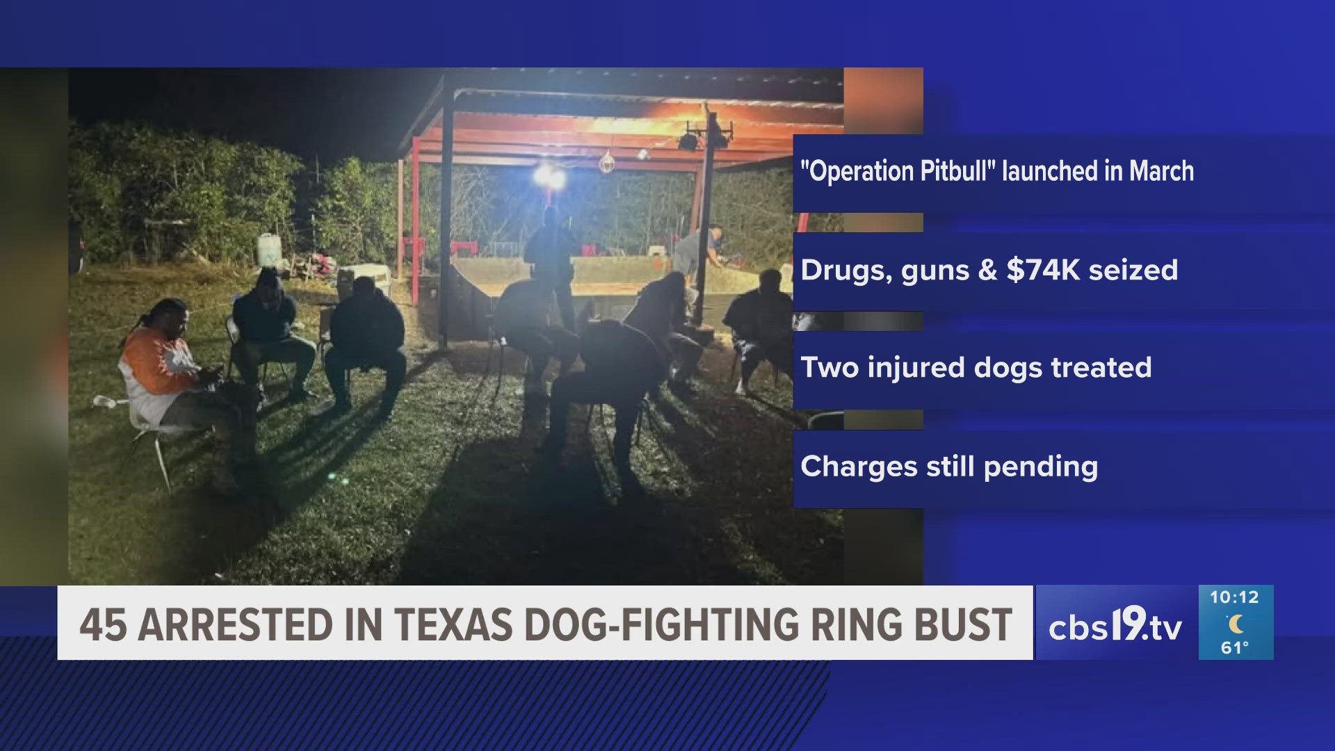 SHERIFF 45 arrested in illegal dog fighting ring in East Texas(02)