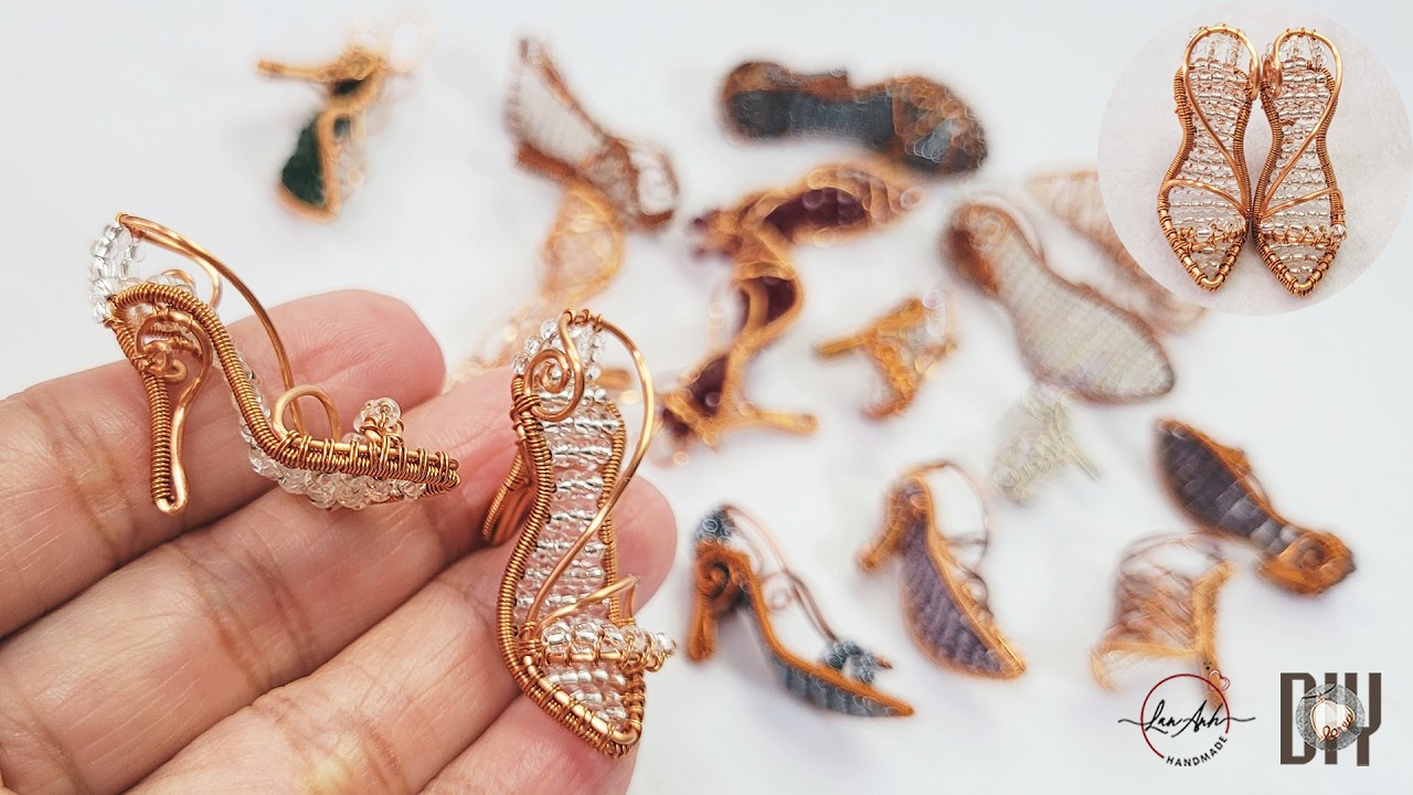 How to make a miniature wire-wrapped high heel pendant | DIY jewelry ...