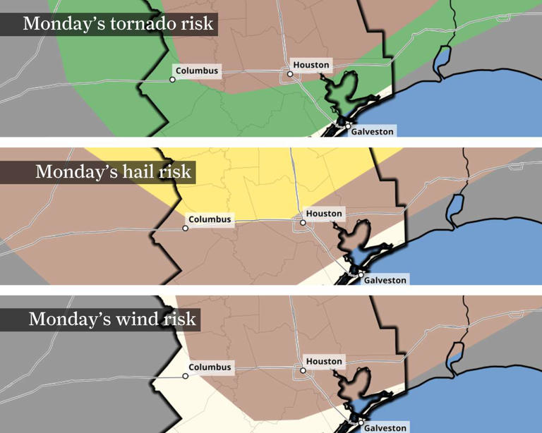 Monday storms pose severe wind and hail threat for Houston. Here's a ...