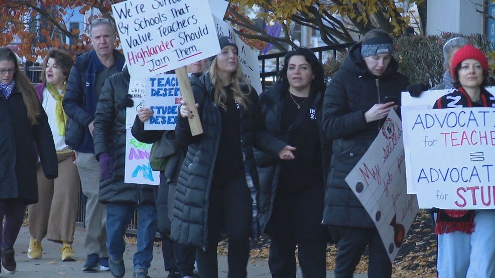Highlander Charter School closed as teachers head out on picket line