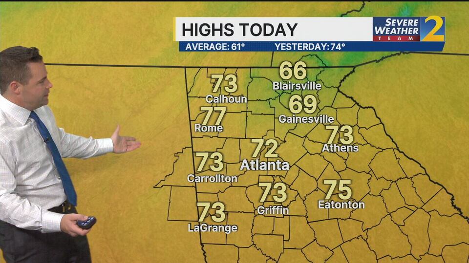 Another warm start to the week before cold front moves in