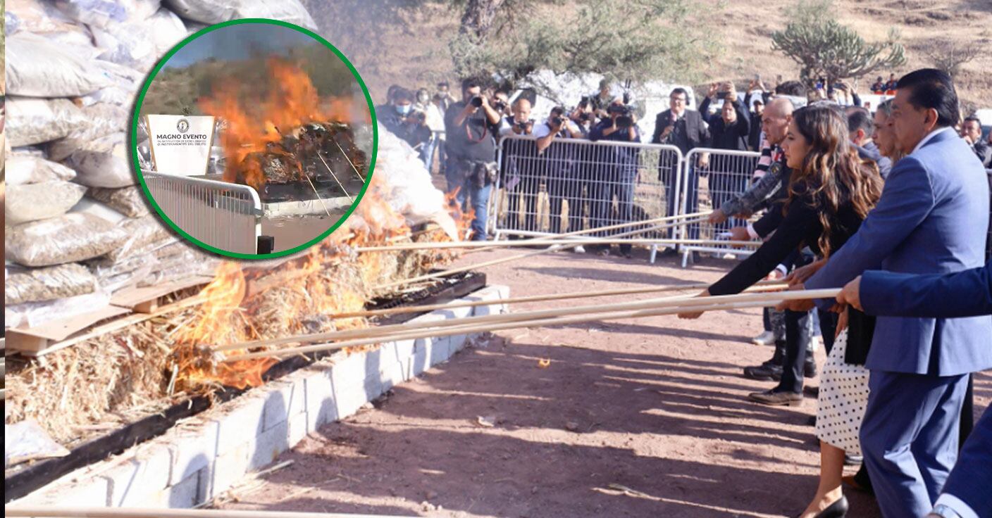 Destruyen más de una tonelada de droga, armas y equipo del delito en ...