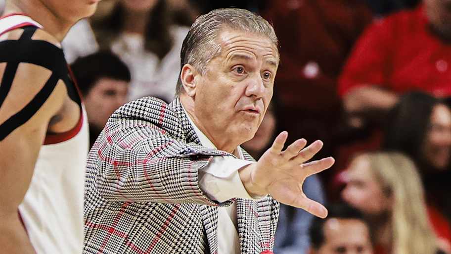 Arkansas Razorbacks coach John Calipari during game against the Jackson State Tigers