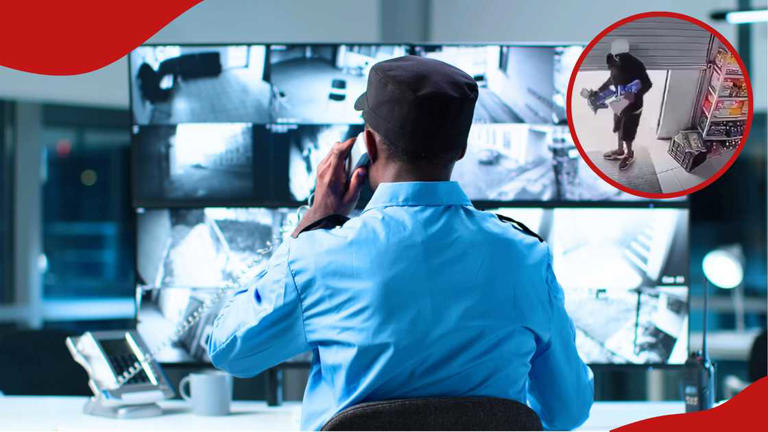 Viral CCTV footage shows moment security guard outsmarts thieves ...