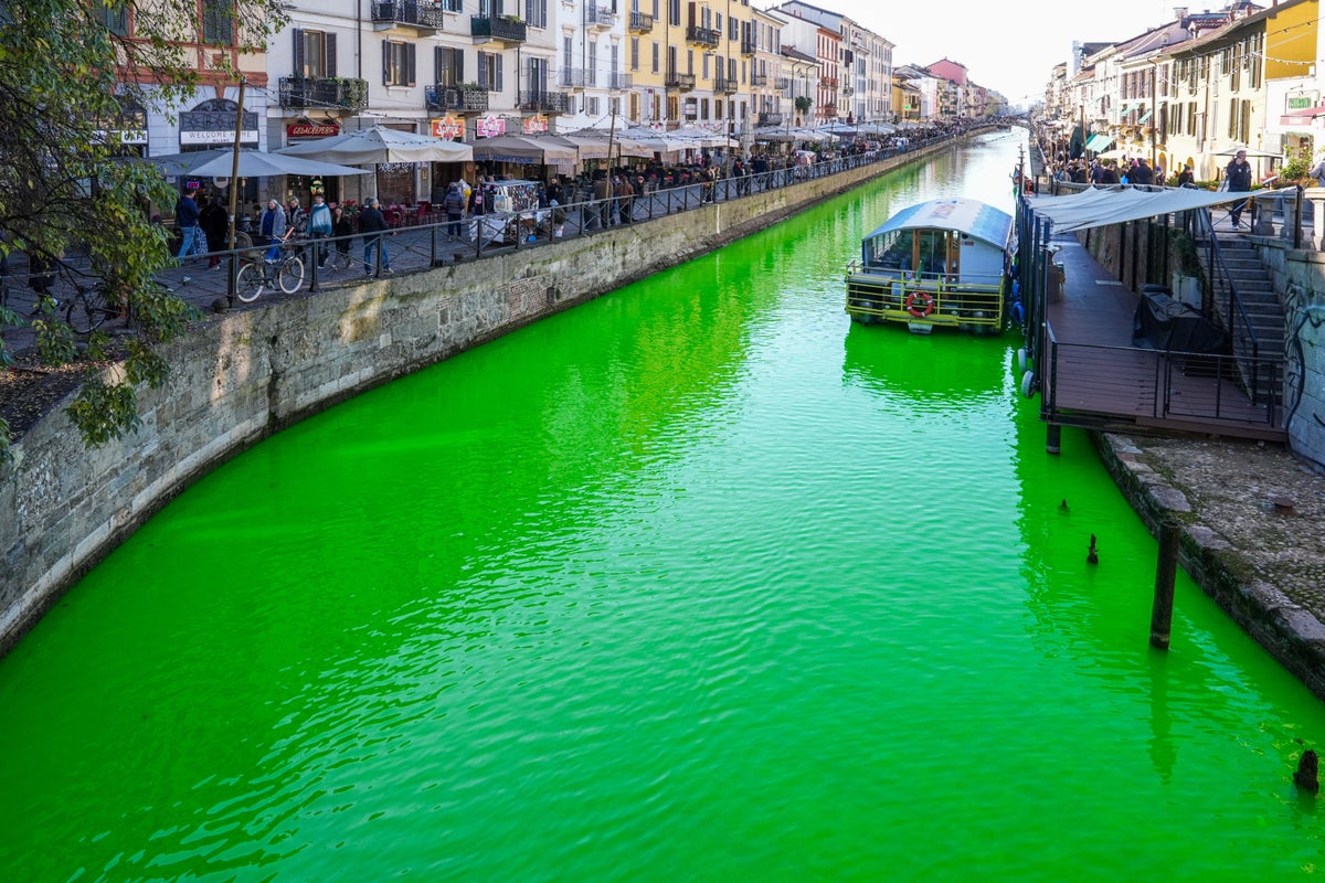 Thunberg banned from Venice after activists dye canal bright green