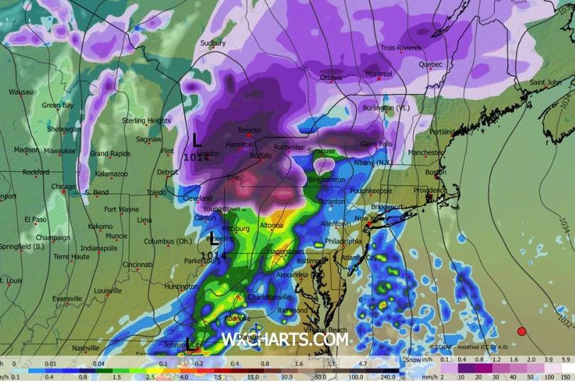 Chilling map shows huge dump of snow set to batter New York State ahead ...