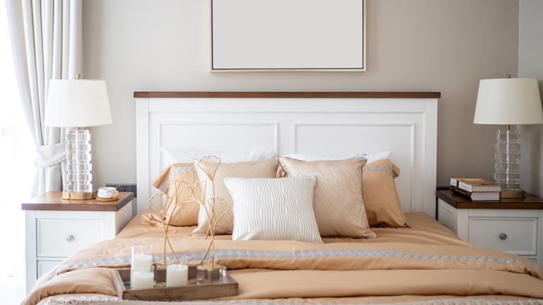View of The Timeless Bedroom Paint Color To Consider For A 'Quiet Luxury' Aesthetic