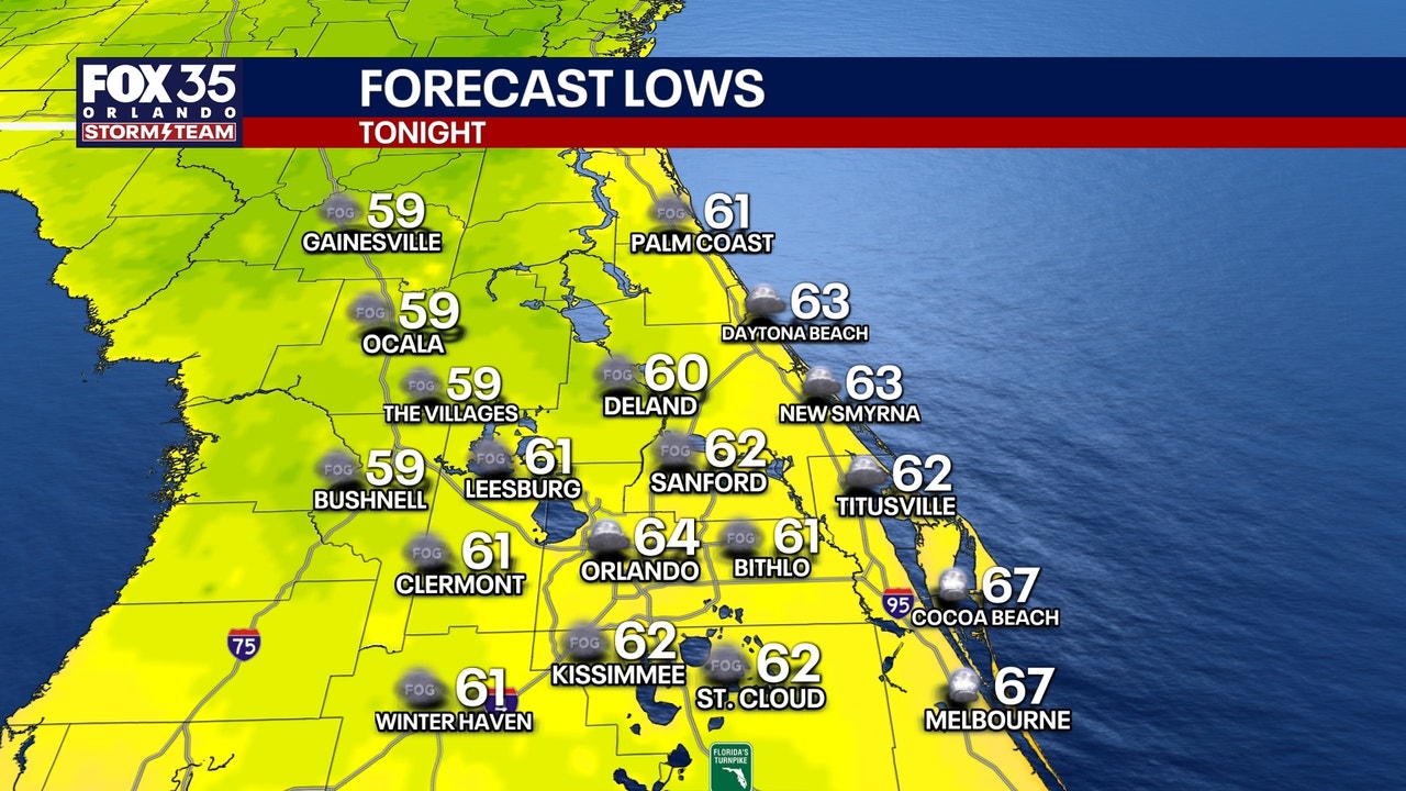 Orlando weather: Warm start to the week before cooler temperatures ...
