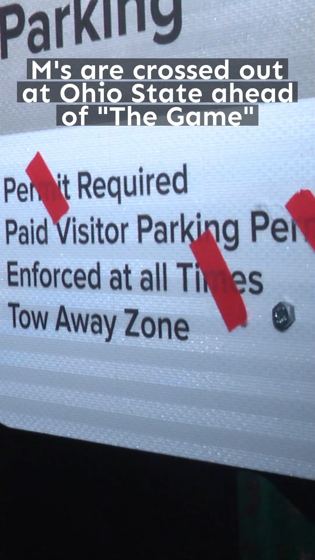 M's crossed out across Ohio State campus ahead of 'The Game'