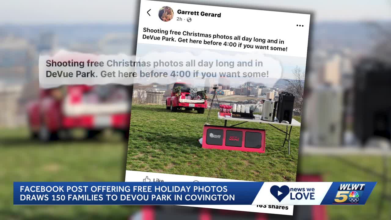 Social media post offering free holiday photos draws 150 families to ...
