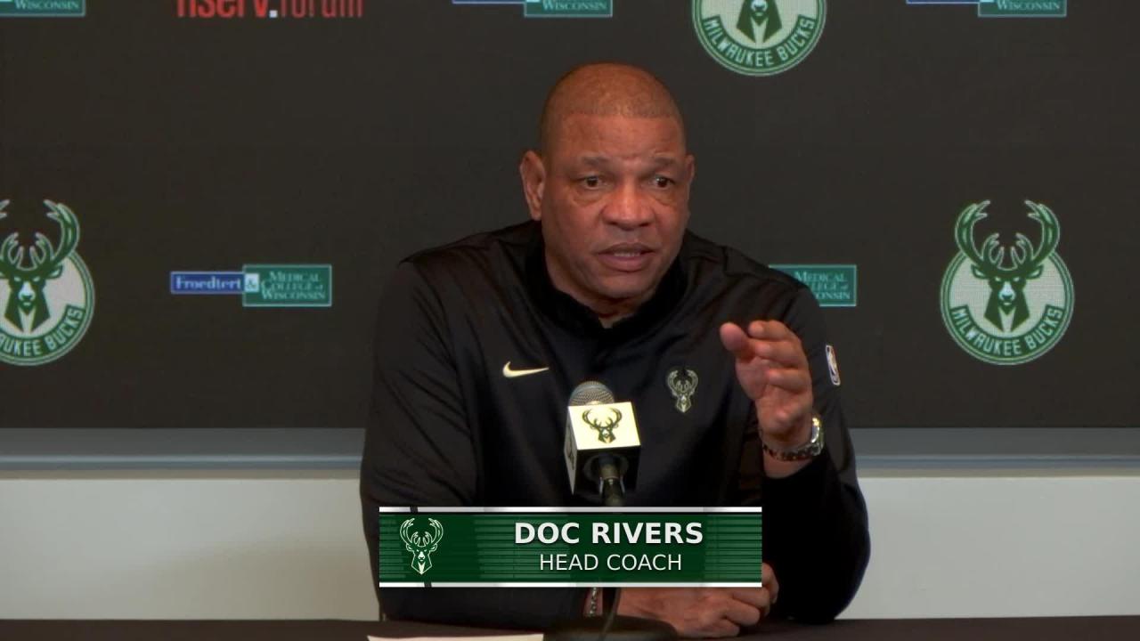 POR 115, MIL 103: Bucks coach Doc Rivers Postgame Media Availability