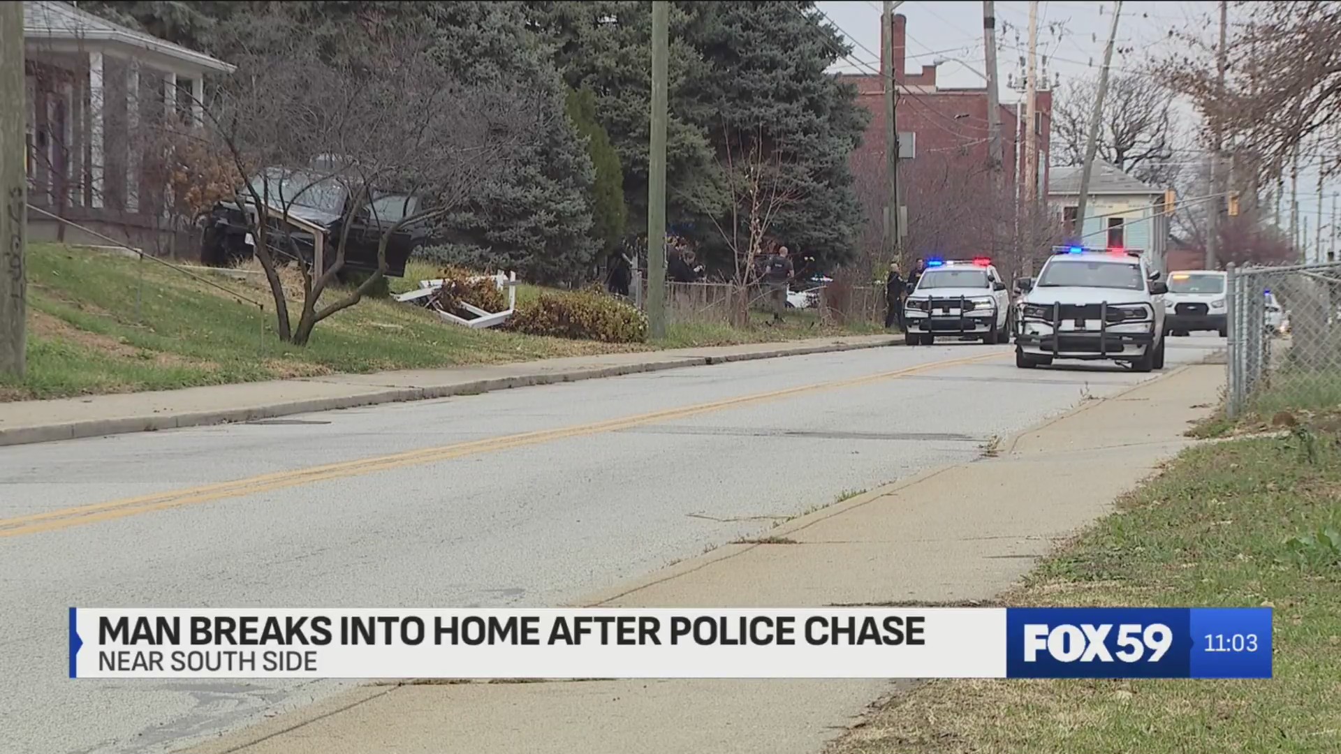 Man breaks into home after Indianapolis police chase