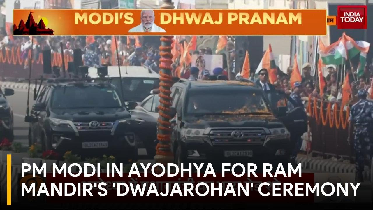 PM Modi in Ayodhya for Ram Mandir Ceremony, Welcomed by CM Yogi Adityanath