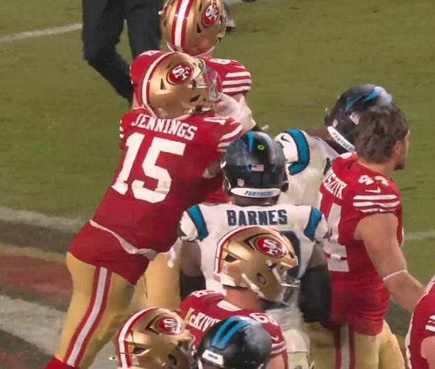 Furious 49ers star risks the wrath of the NFL after smacking rival in ...