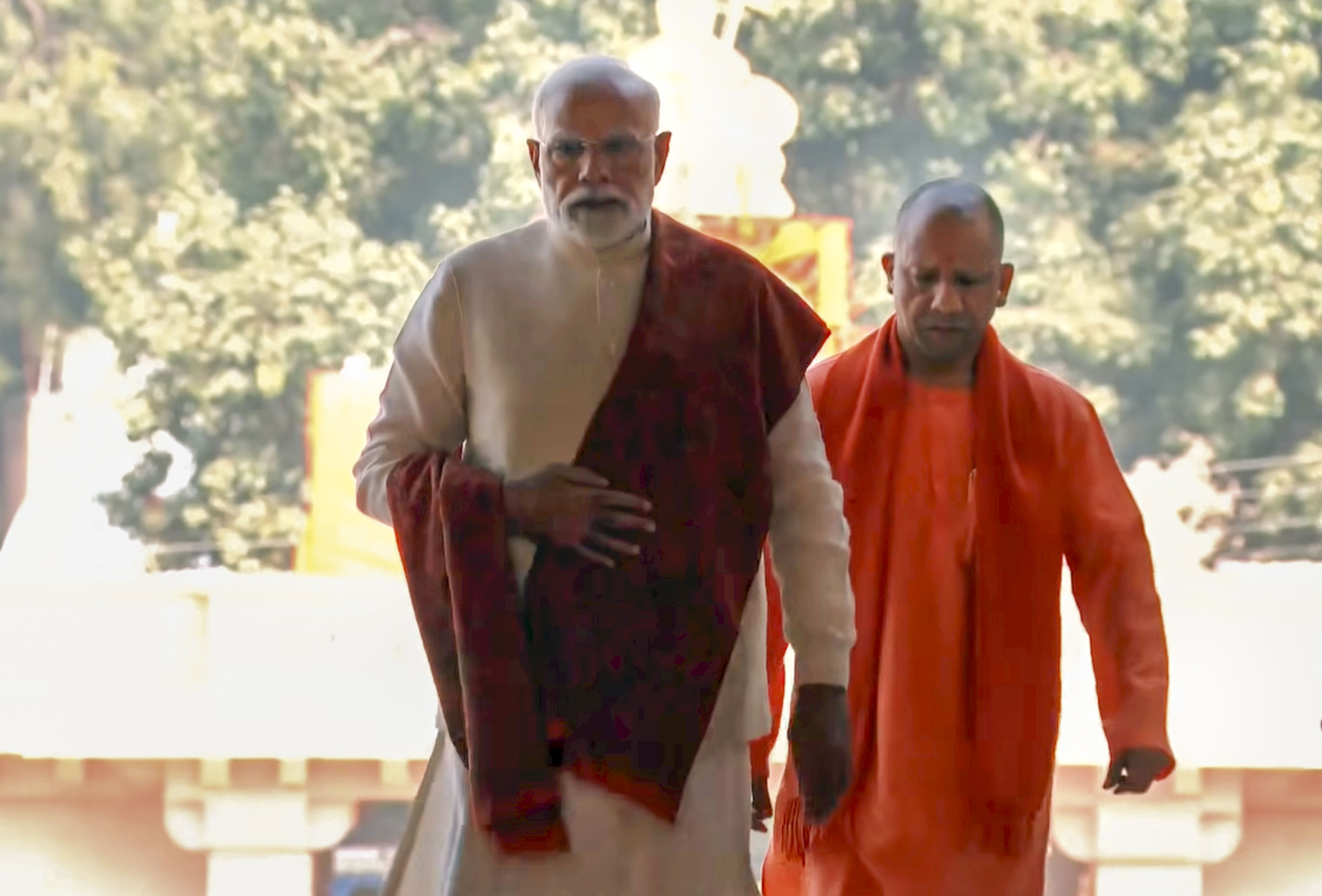 PM Modi hoists saffron flag atop Ram temple in Ayodhya