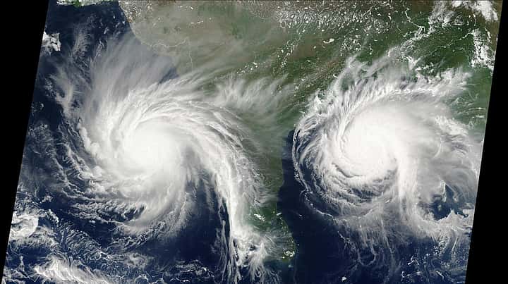 Twin Cyclone Alert: Active Weather Systems Over Strait Of Malacca, Bay ...