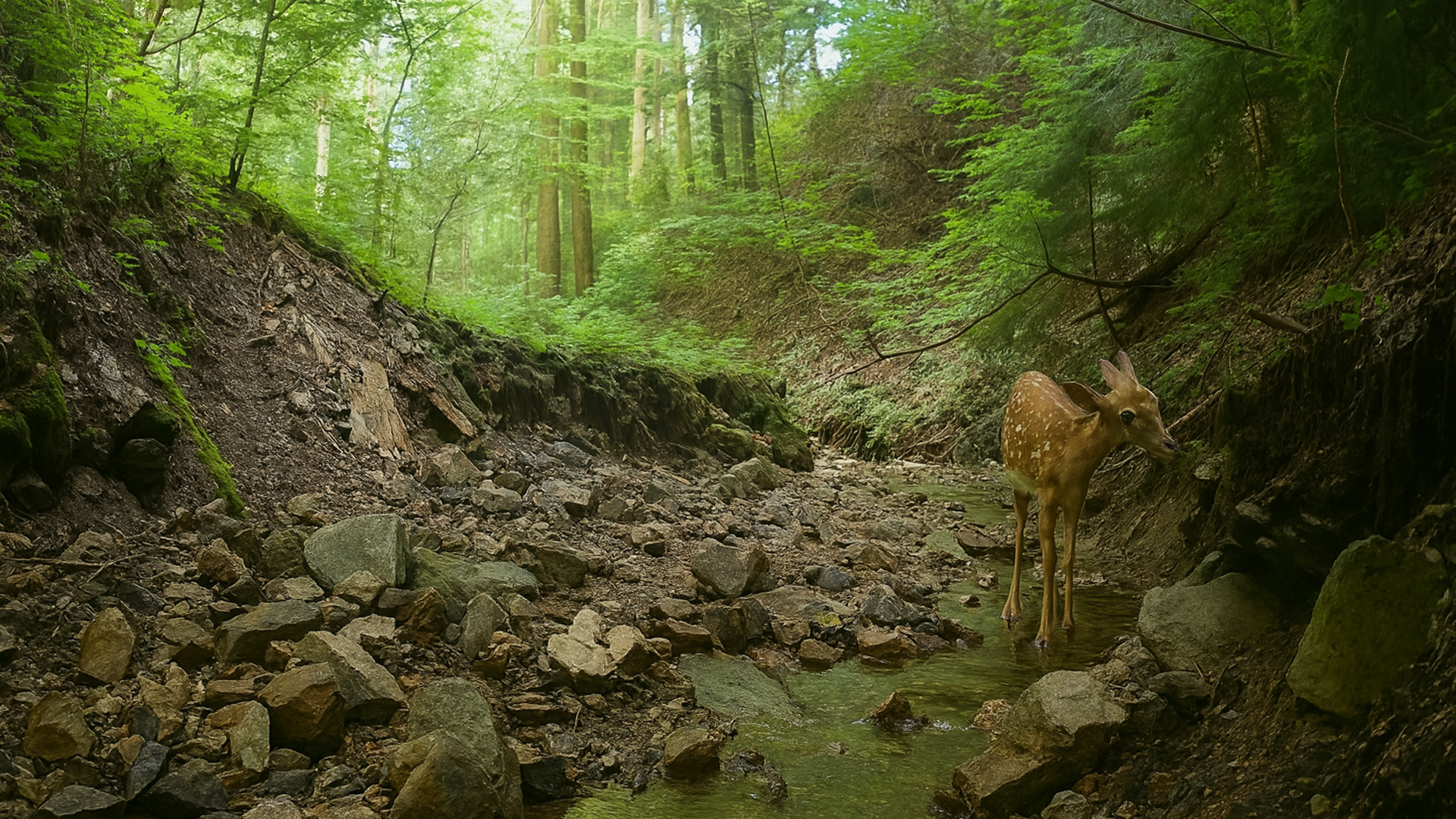 River Secrets Captured by a Trail Camera