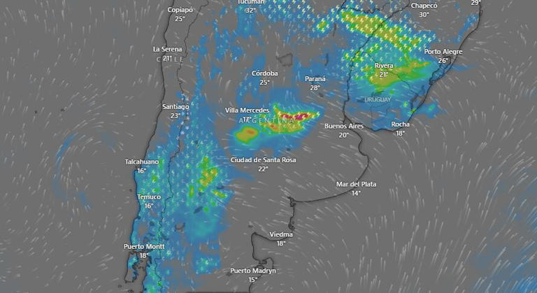 Después de la ola de calor se esperan lluvias y tormentas aisladas. (Windy)