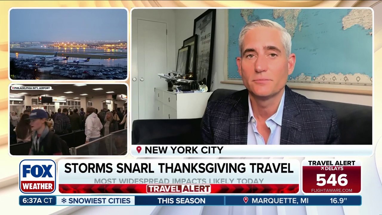Thanksgiving travel impacts heighten today, as severe storms ignite ...