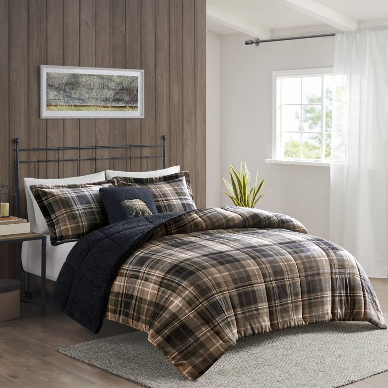 Woolrich Alton Plush to Sherpa Down Alternative Ultra-Soft Comforter Set & Reviews | Wayfair