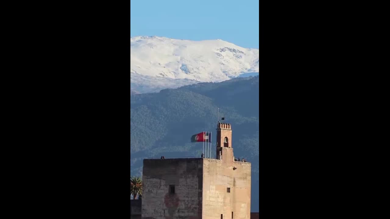 Alhambra Overlook with Sierra Nevada in the Background