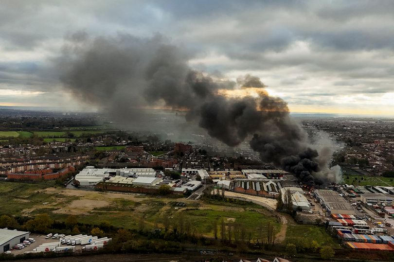 UK warehouse that 'may contain fireworks' goes up in flames as major ...