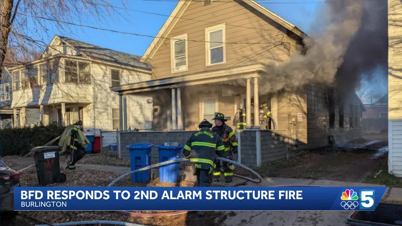 Crews respond to second alarm apartment fire in Burlington's Old North End