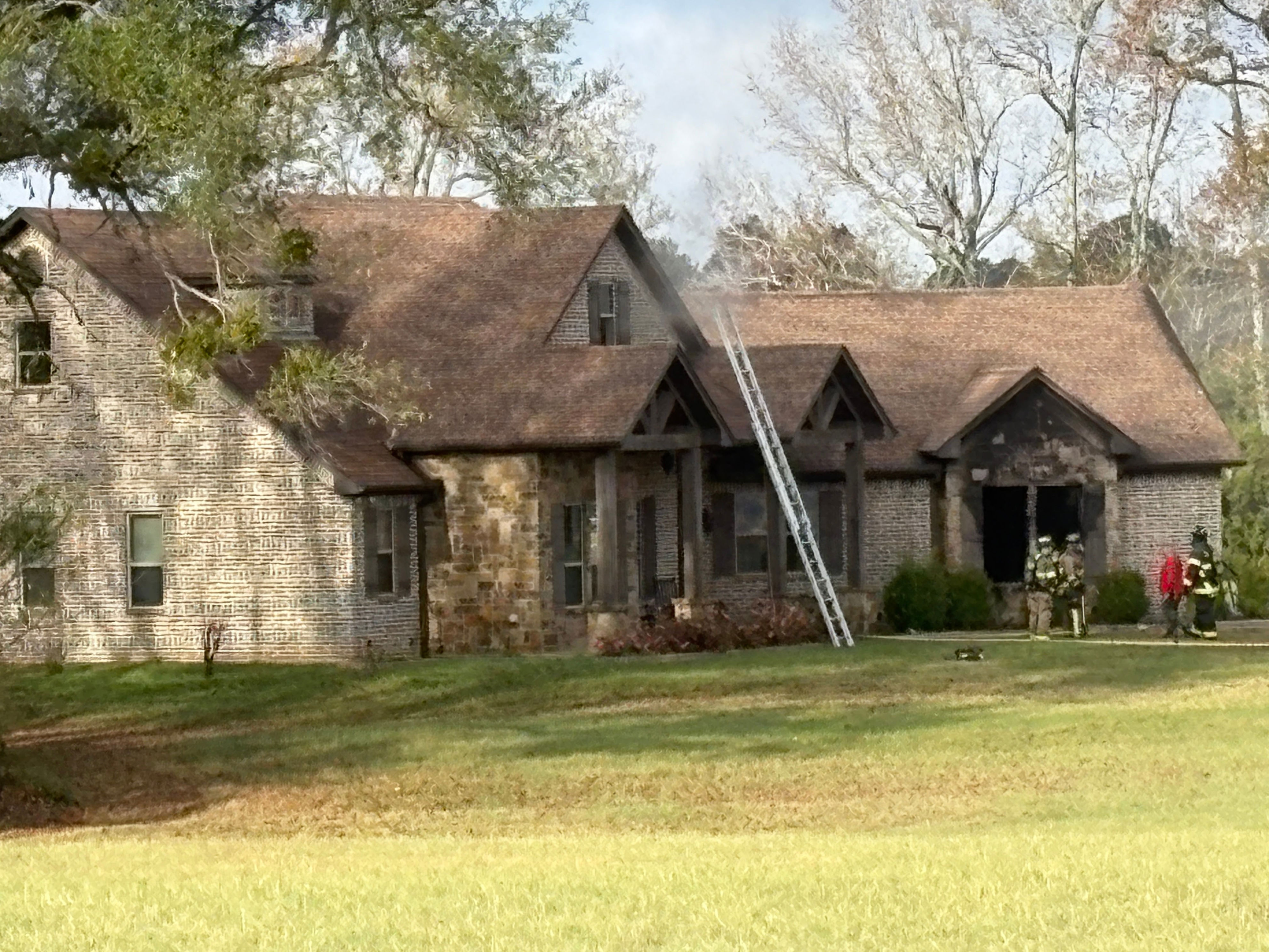 Garage destroyed, 1 taken to hospital after fire near Lindale