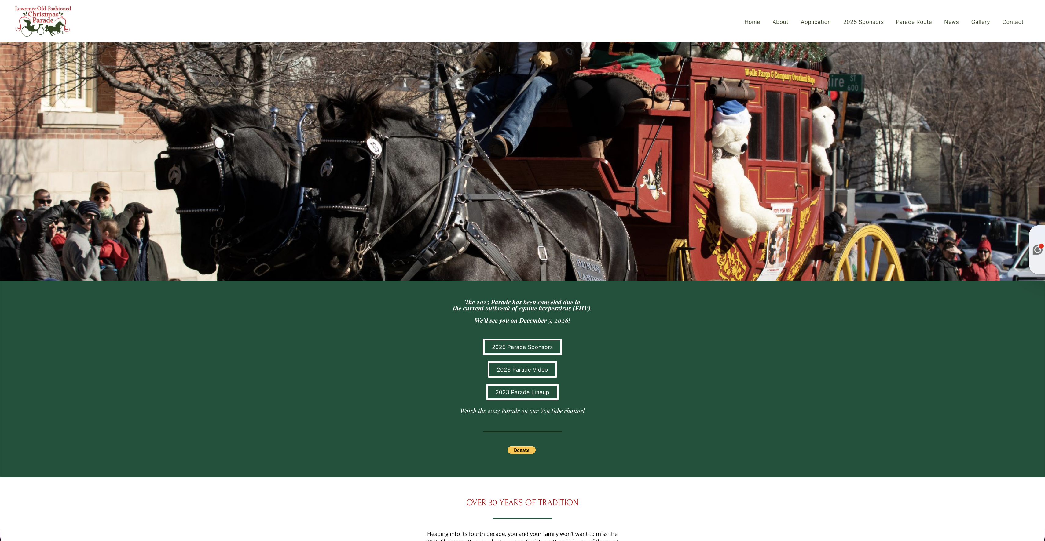 Lawrence Christmas parade canceled due to highly contagious horse virus