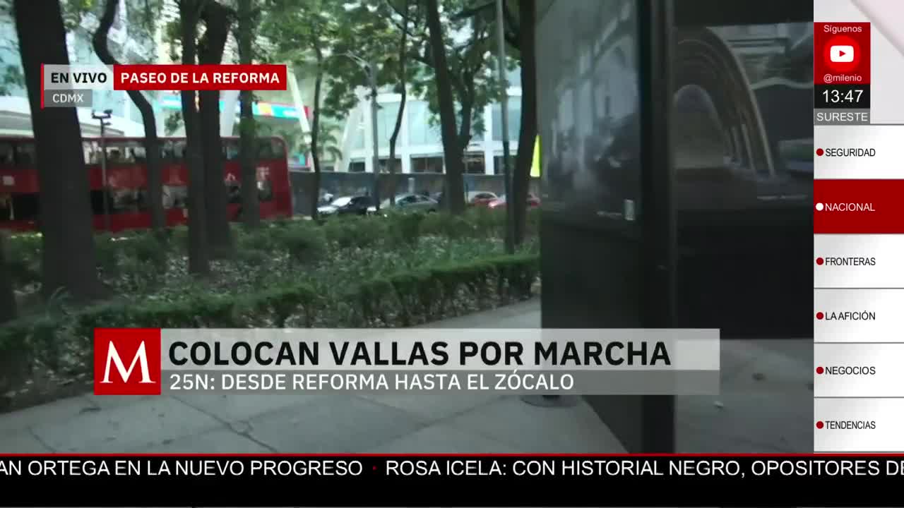 Primeras expresiones públicas marcan el inicio de la marcha 25N en Reforma