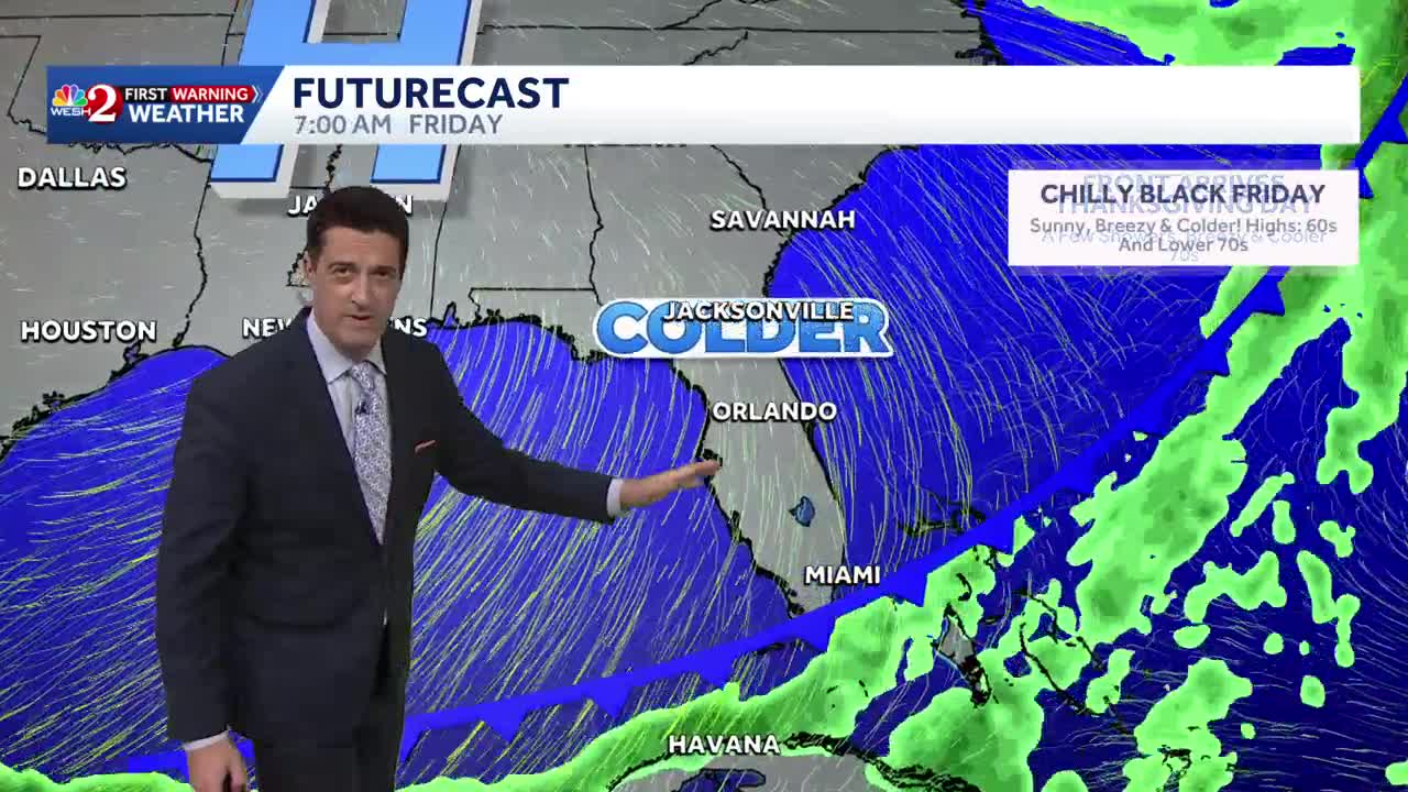 Big drop in temperatures from Wednesday into Friday morning! 11/25/25
