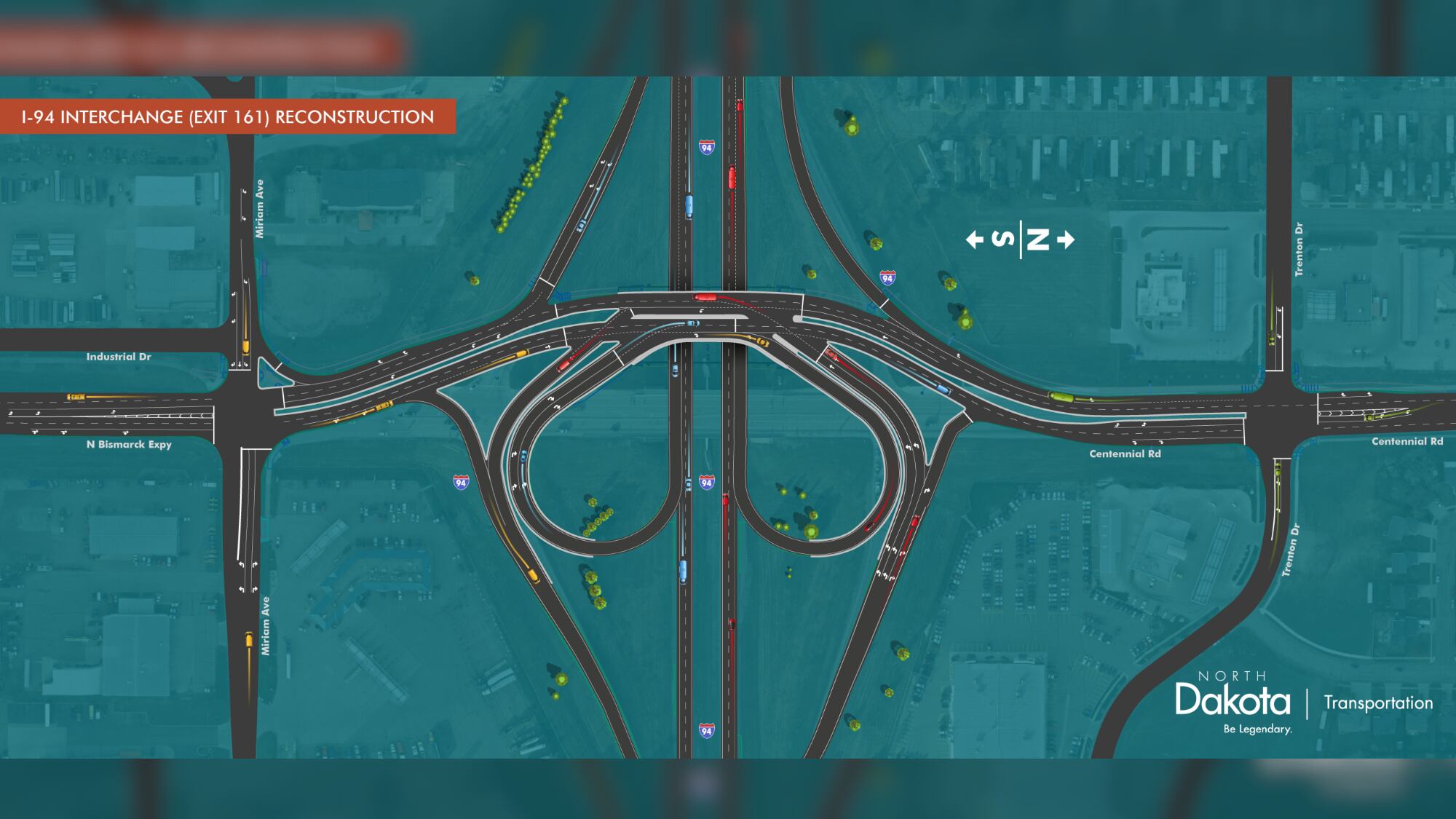 Traffic pattern change at Exit 161 in Bismarck