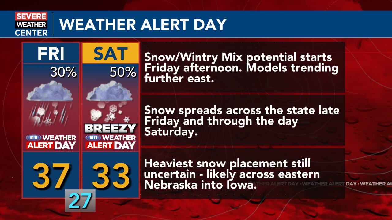 Quiet weather expected Wednesday, Thursday with wintry weather ...
