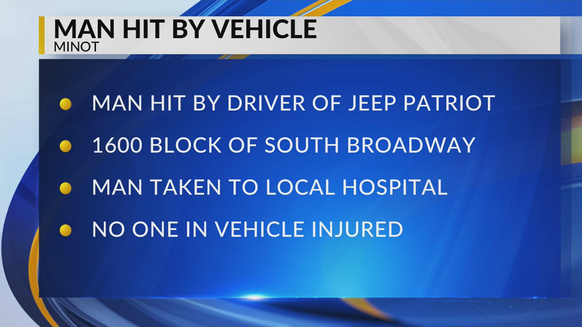 Man in critical condition after being struck by vehicle