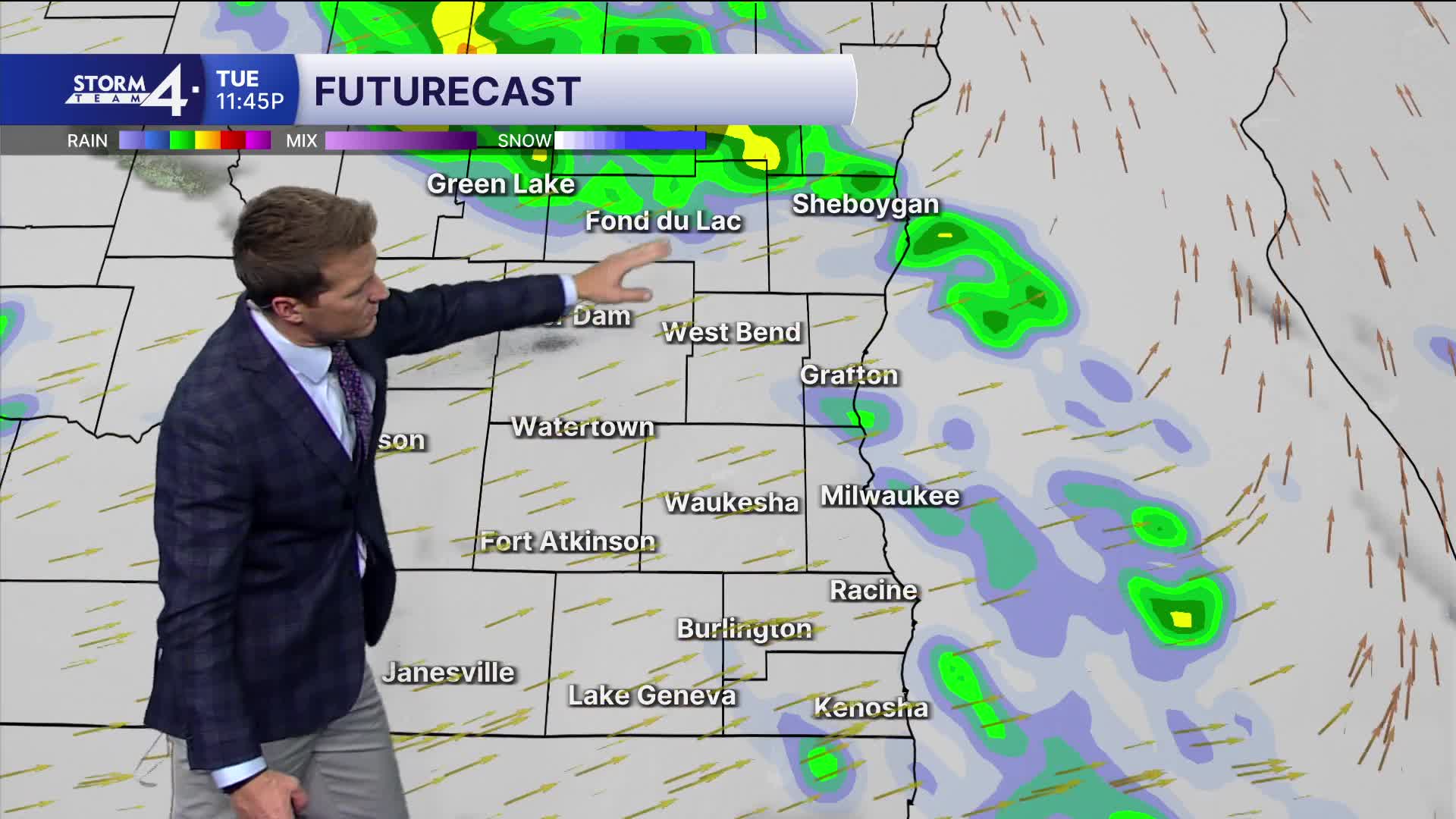 Southeastern Wisconsin weather: Rain to snow showers and windy